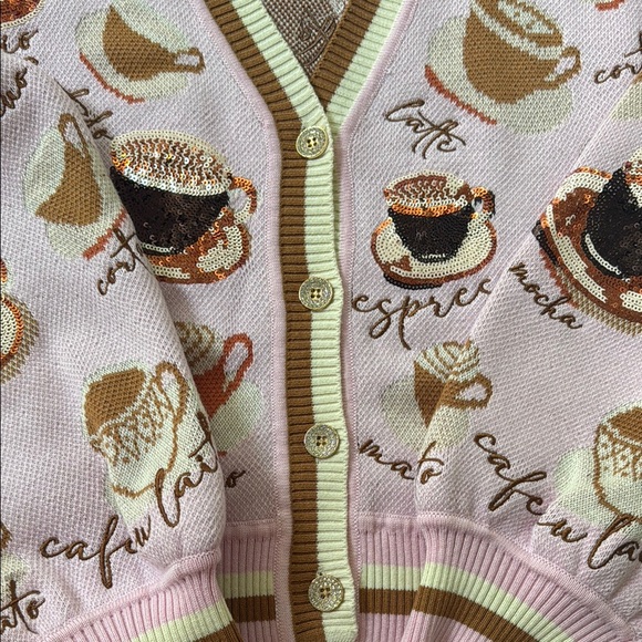 NWT Espresso Yourself Queen of Sparkles Cardigan - Picture 3 of 4